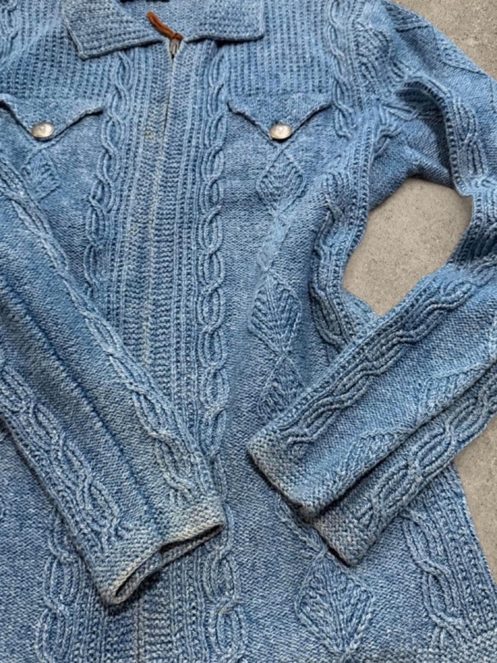 Vintage Ralph Lauren blue zip up sweater - Picture 3 of 4
